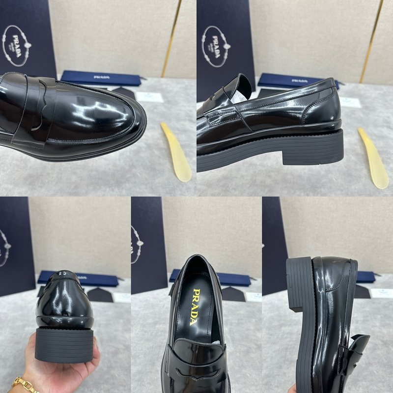 프라다 PRADA 삼각 로고 두꺼운 바닥 로퍼 001-227325