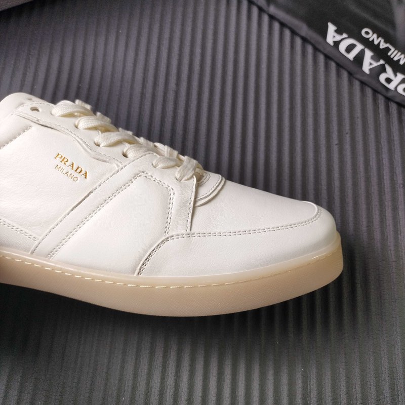 PRADA 신규 화이트 가죽 슈즈 001-227339