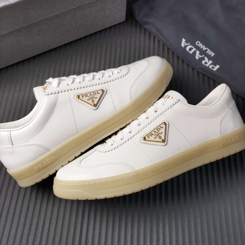 PRADA 브랜드 화이트 가죽 신발 001-227352