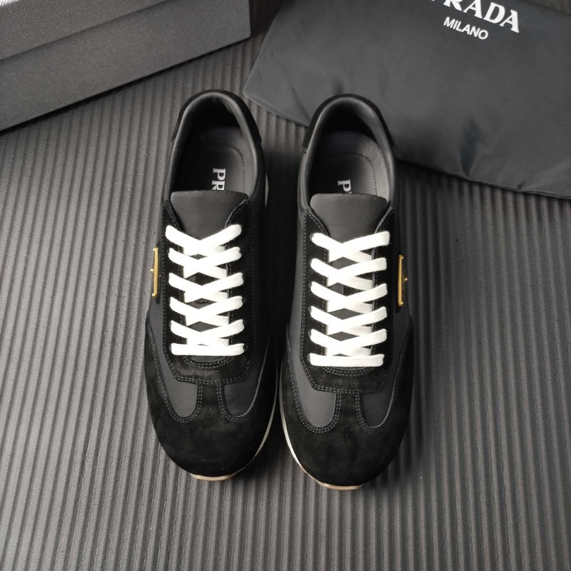 PRADA 블랙 패브릭 캐주얼슈즈 001-227373