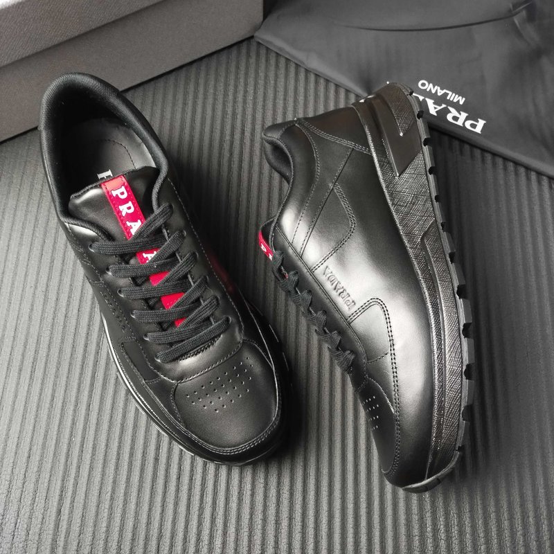 PRADA 블랙 가죽 신발 001-227386