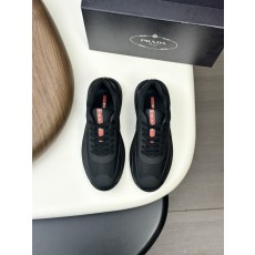 프라다 아메리카컵 재생 나일론 가죽 스니커즈 001-227431