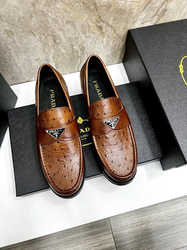 PRADA 남성 수입 개변주 송아지 가죽 구두 001-227480