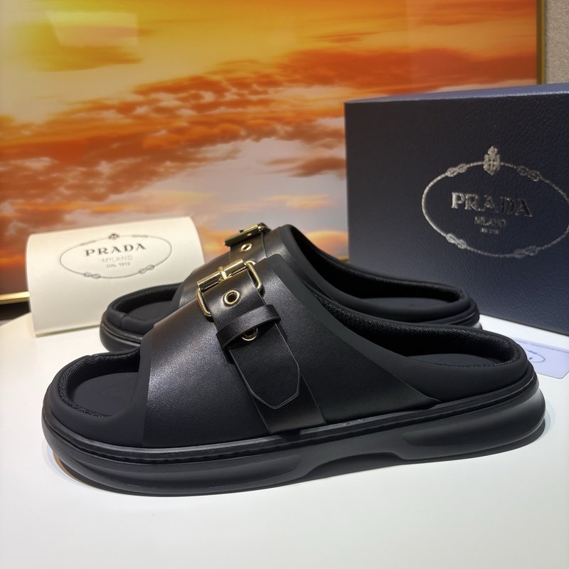PRADA 신규 블랙 폼 라인지대 운동화 001-227506