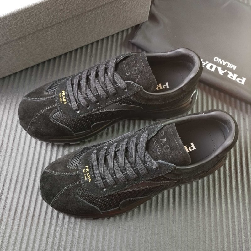PRADA 프라다 블랙 메쉬 캐주얼 운동화 001-227549