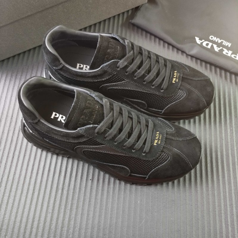PRADA 프라다 블랙 메쉬 캐주얼 운동화 001-227549