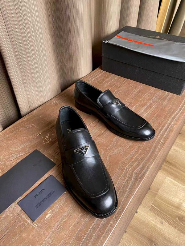 PRADA 남성 오픈비즈 소가죽 수제 구두 001-227584