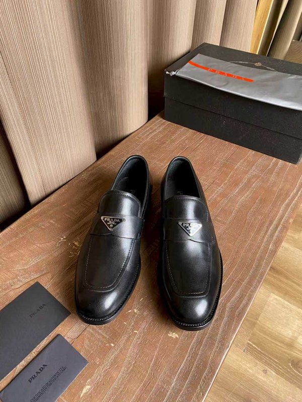 PRADA 남성 오픈비즈 소가죽 수제 구두 001-227584