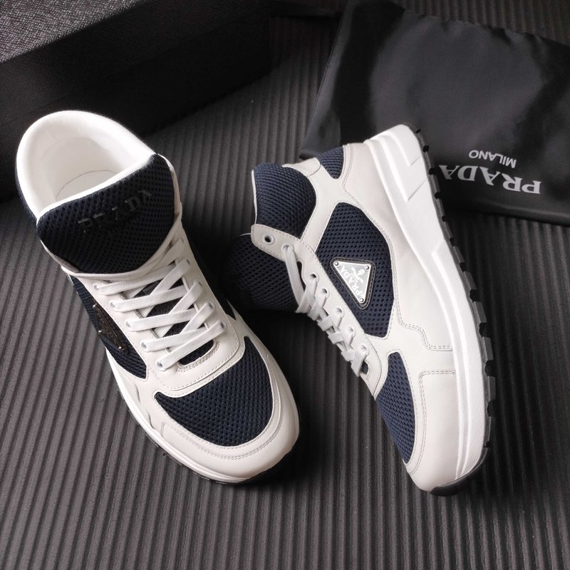 PRADA 네이비화이트 메쉬 운동화 001-227690