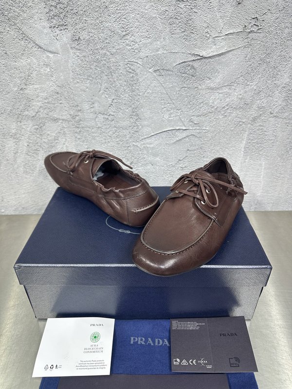 PRADA 빈티지 남성 가죽 스플라이스 슈즈 001-227718