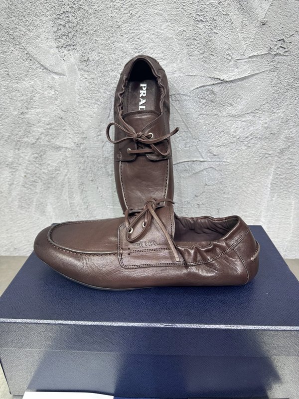 PRADA 빈티지 남성 가죽 스플라이스 슈즈 001-227718
