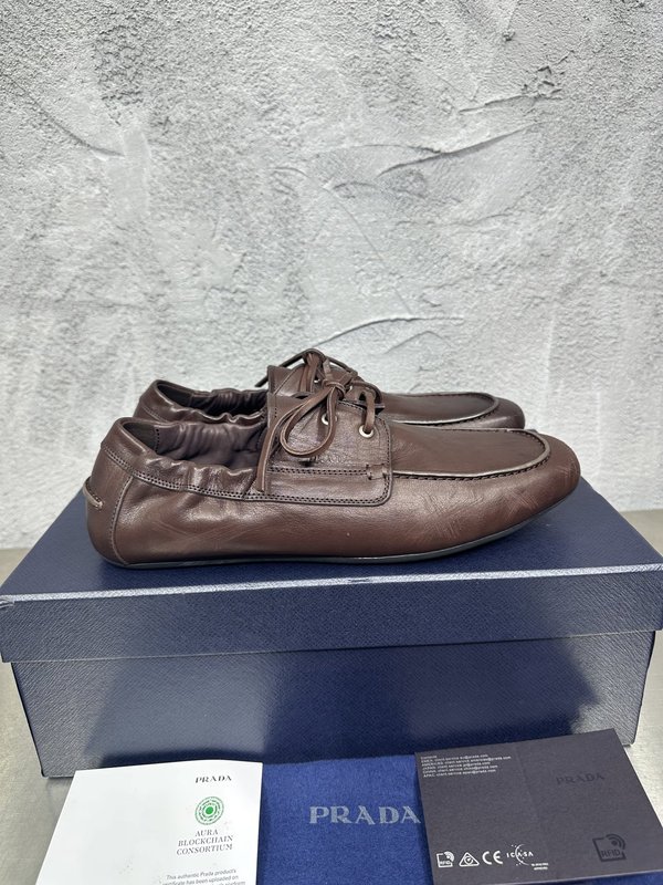 PRADA 빈티지 남성 가죽 스플라이스 슈즈 001-227718