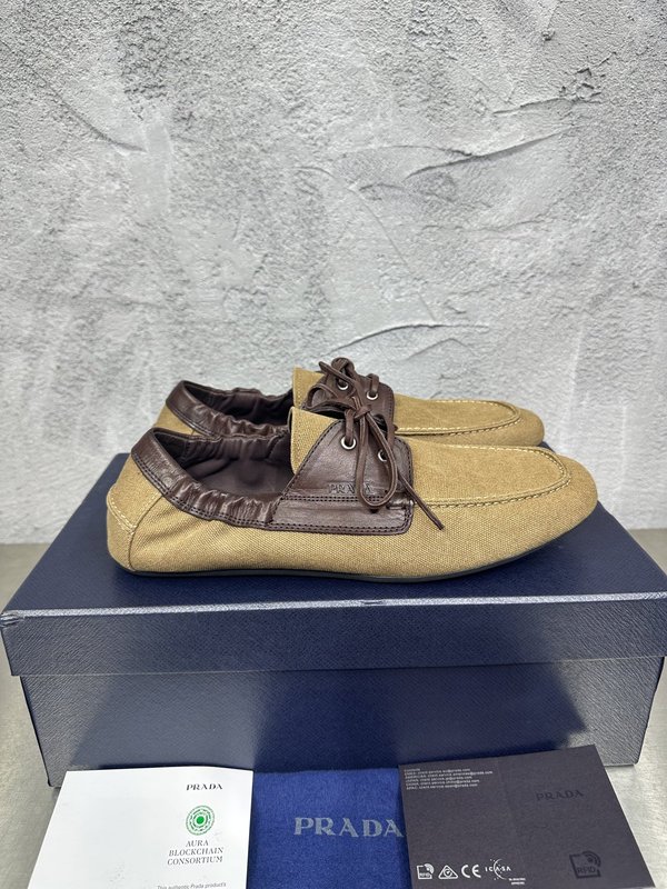 PRADA 레트로 남성 스플라이스 워시드 캐주얼 슈즈 001-227719