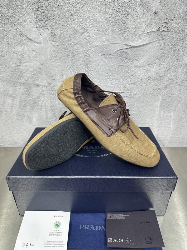 PRADA 레트로 남성 스플라이스 워시드 캐주얼 슈즈 001-227719