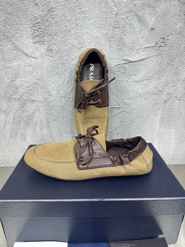 PRADA 레트로 남성 스플라이스 워시드 캐주얼 슈즈 001-227719