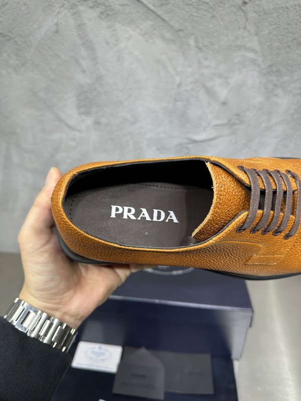 PRADA 춘추 신상 레이스 더비 비즈니스 슈즈 001-227721