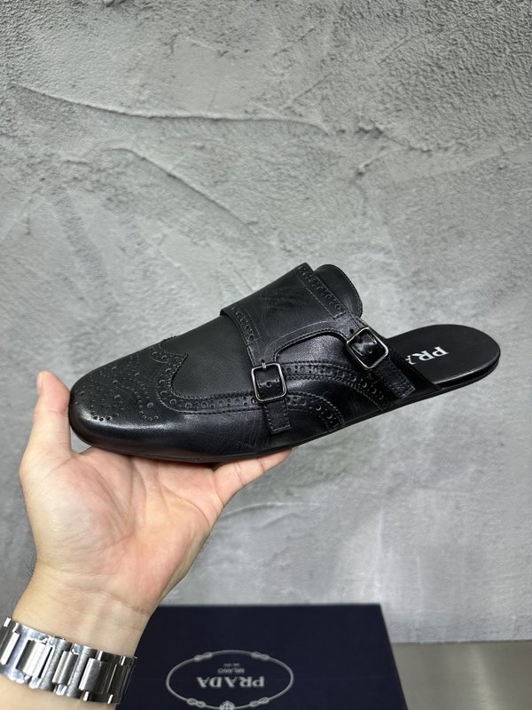 PRADA 남성 빈티지 가죽 태슬 뮬슈즈 001-227740