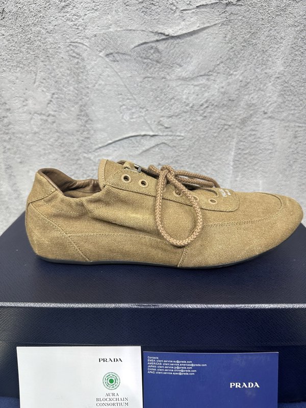 PRADA 빈티지 남성 데션 워시드 캐주얼 슈즈 001-227742