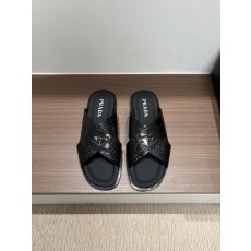 Prada 남성 크로코무늬 소가죽 슬리퍼 001-227744