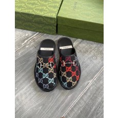 구찌 남성 말비트 GG 자수 클로즈드 토 슬리퍼 001-227762