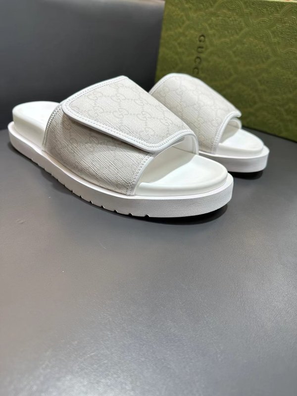 GUCCI 화이트 플랫폼 슬리퍼 001-227882