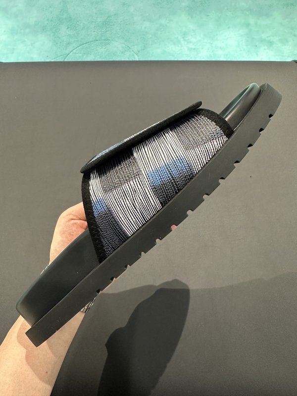 LV Gucci 스타일 체크 슬리퍼 001-227891