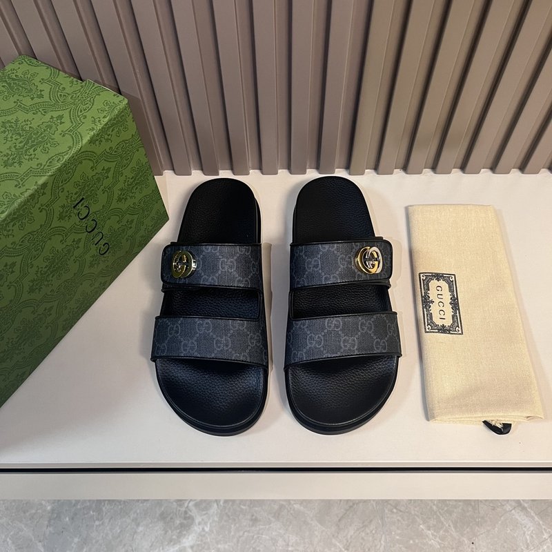 GUCCI 스타일 남성 여름 PVC 슬리퍼 001-227935