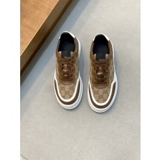 구치 나파 송아지 가죽 자수 운동화 001-227966