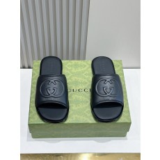 Gucci Lido 남성 더블 G 가죽 슬리퍼 001-228027