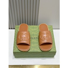 구찌 리도 남성 더블 G 레더 슬리퍼 001-228033