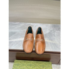 Gucci 남성 말굽 장식 로퍼 브라운 가죽 001-228143