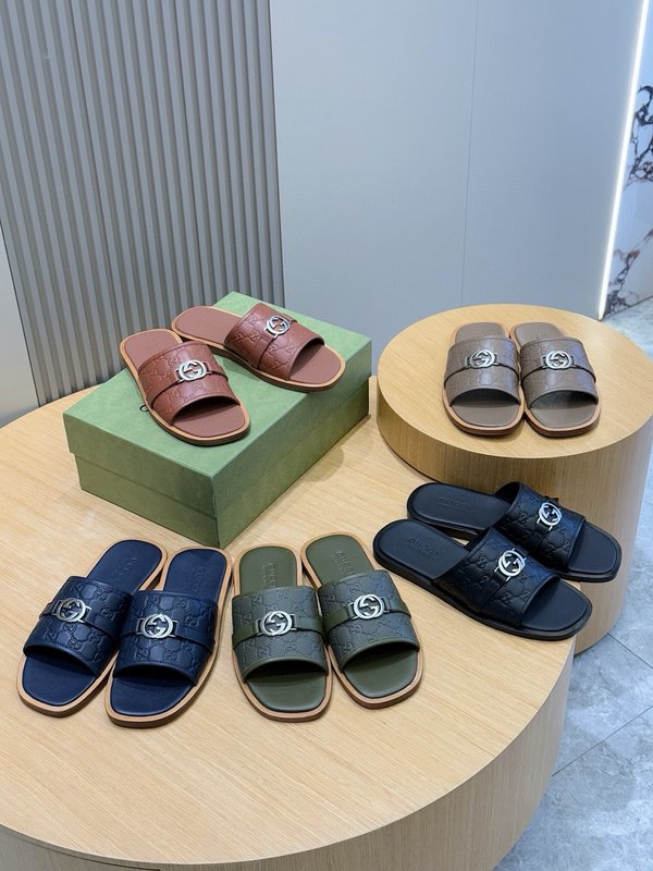 구찌 남성용 리도 시리즈 더블 G 슬리퍼 001-228146