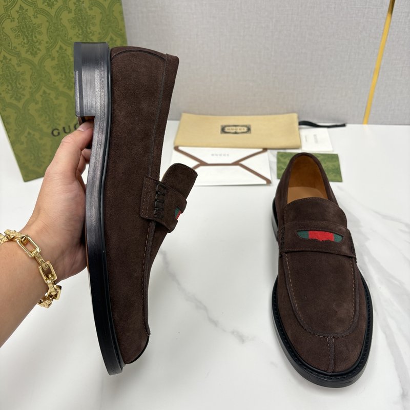 GUCCI Jordaan 남성 심플 로퍼 슈즈 001-228168