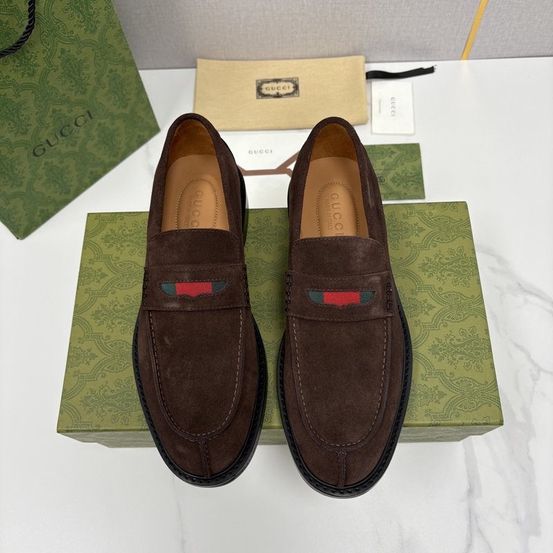 GUCCI Jordaan 남성 심플 로퍼 슈즈 001-228168