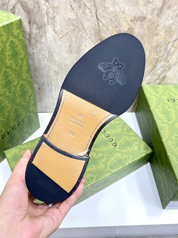 GUCCI 스트라이프 더블 G 로퍼 001-228184