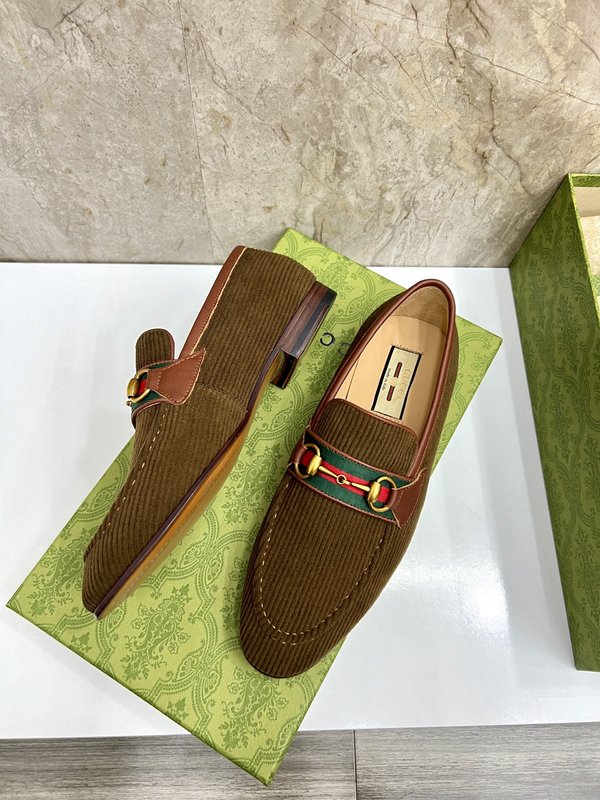 GUCCI 스트라이프 더블 G 로퍼 001-228192
