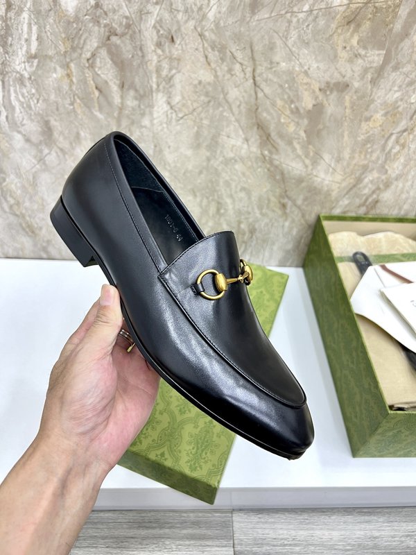 GUCCI 더블 G 스트랩 가죽 로퍼 001-228199