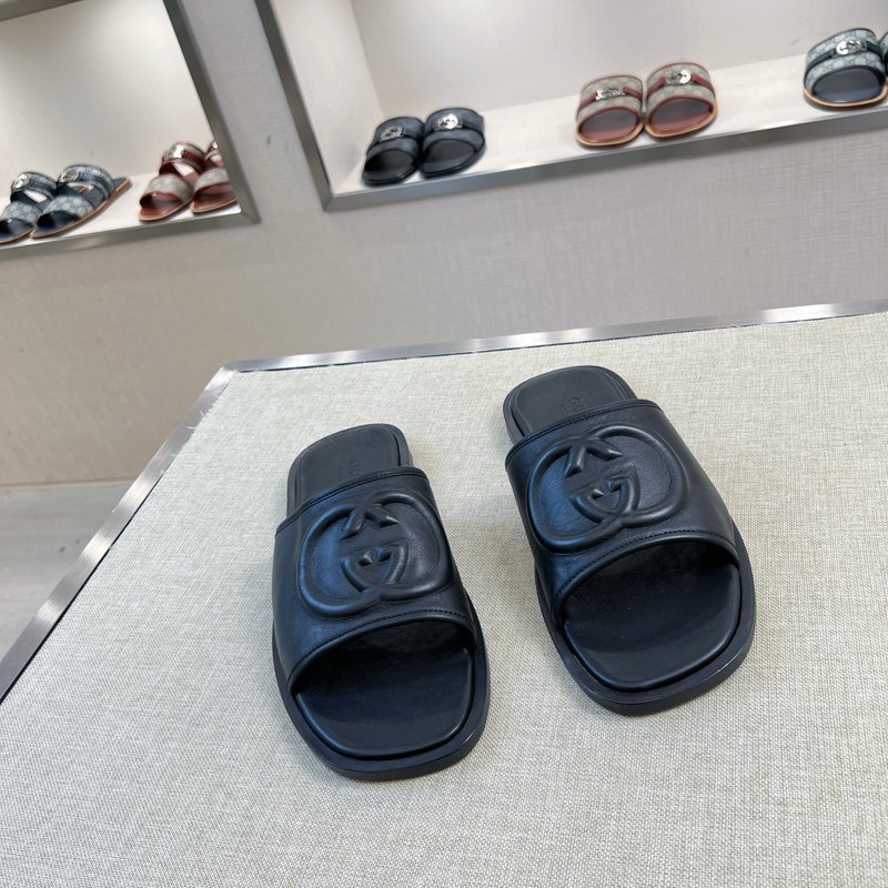 Gucci 오리지널 가죽 바닥 슬리퍼 001-228222