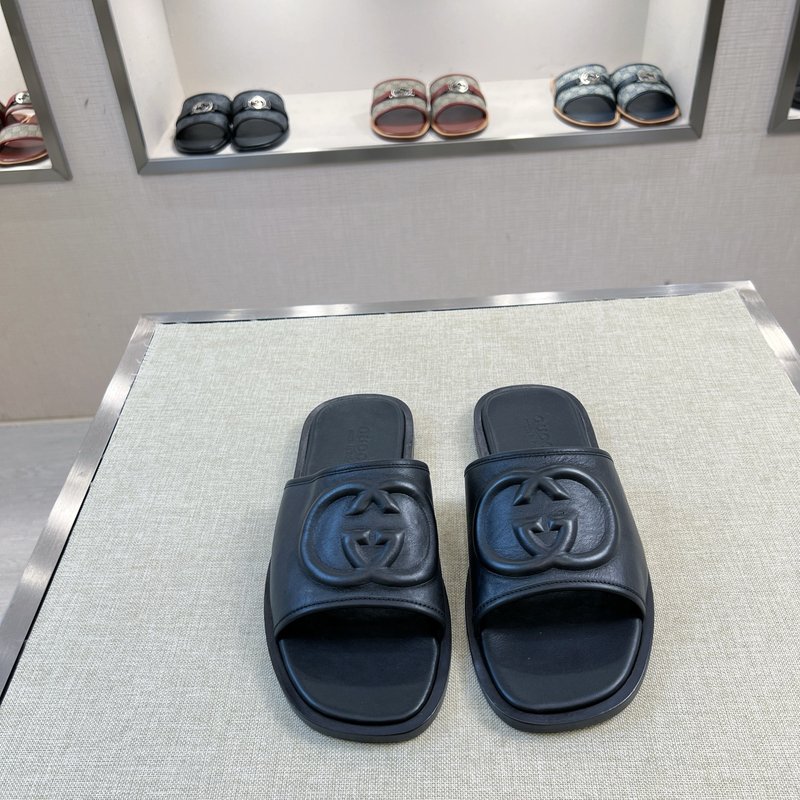 Gucci 오리지널 가죽 바닥 슬리퍼 001-228222