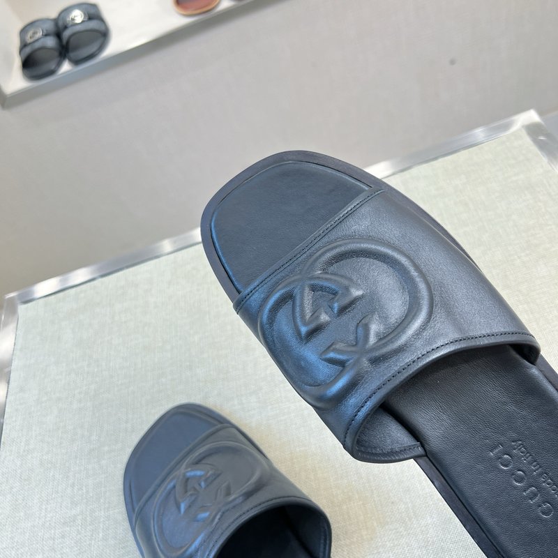 Gucci 오리지널 가죽 바닥 슬리퍼 001-228222