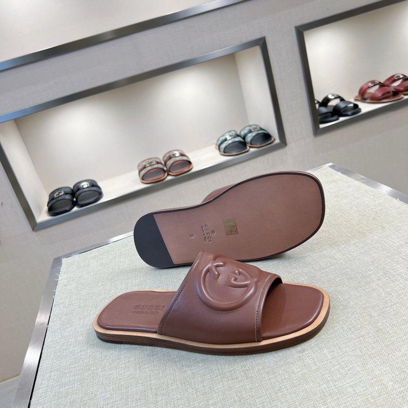 Gucci 구찌 오리지널 가죽 수제 슬리퍼 001-228223