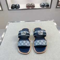 Gucci 클래식 패턴 가죽 슬리퍼 001-228230