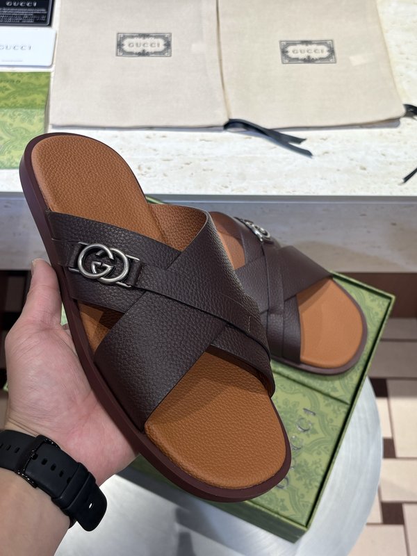 GUCCI 남성 크로스 인터록 샌들 001-228258
