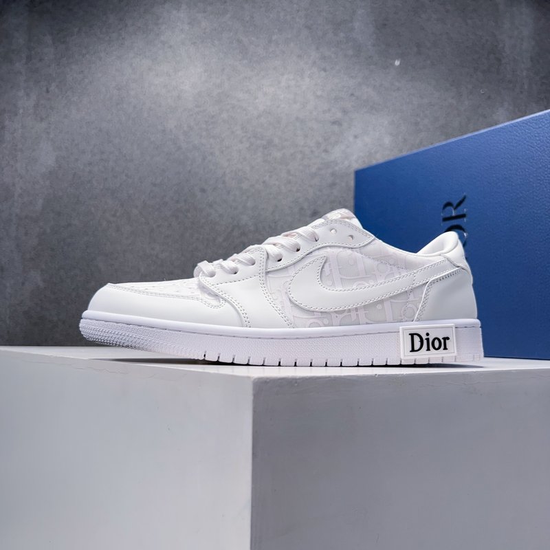 Dior 가 화이트 로우탑 캐주얼 운동화 001-228291
