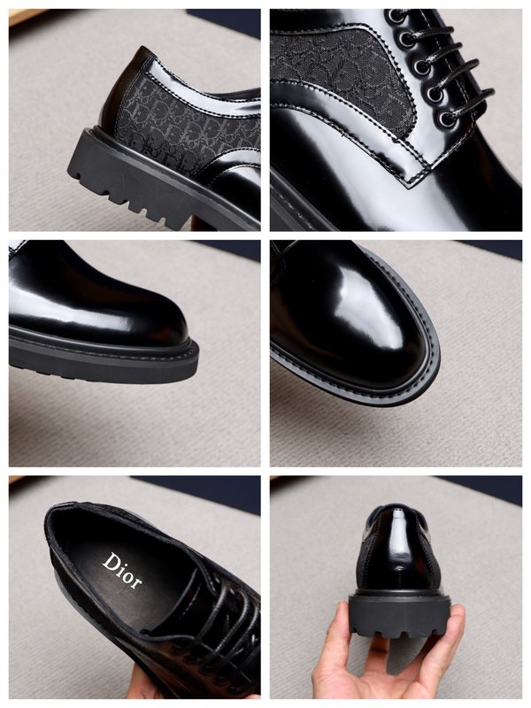 Dior Explorer 블랙 카프스킨 더비슈즈 001-228300