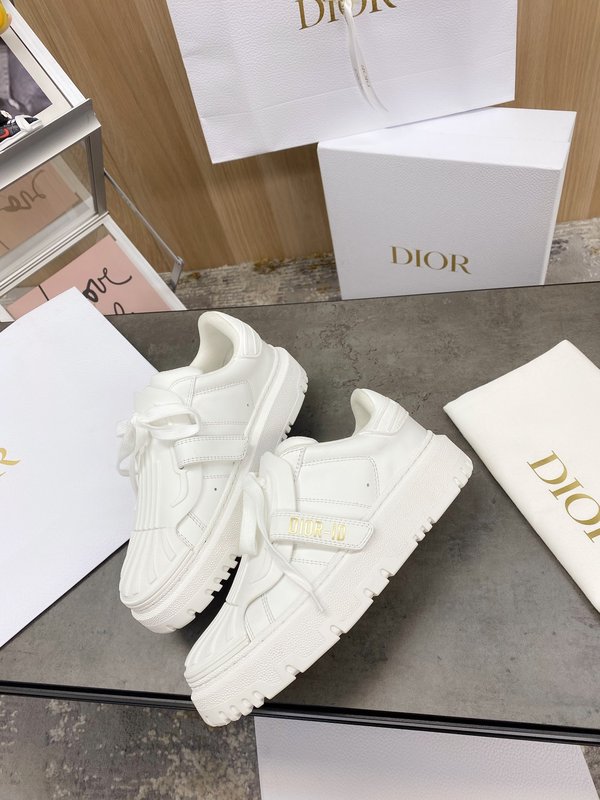 DIOR 커플 클래식 조개껍질 헤드 화이트 슈즈 001-228305