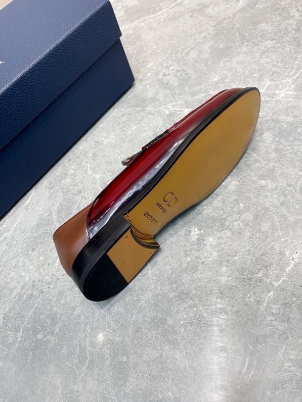 Dior 디올 구드이어 수제 프린트 가죽 로퍼 001-228351