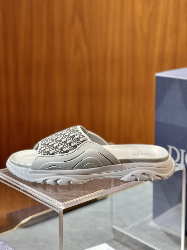 Dior 디올르 오블리크 프린트 소 가죽 슬리퍼 001-228364