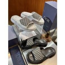 Dior 디올르 오블리크 프린트 소 가죽 슬리퍼 001-228364