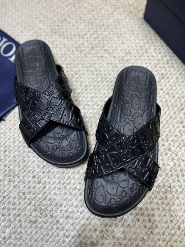 Dior 남성용 가죽 자카드 샌들 001-228417